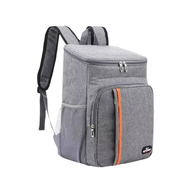 MOCHILA TÉRMICA ALIMENTOS IMPERMEABLE LISA GRIS 18 L - 1