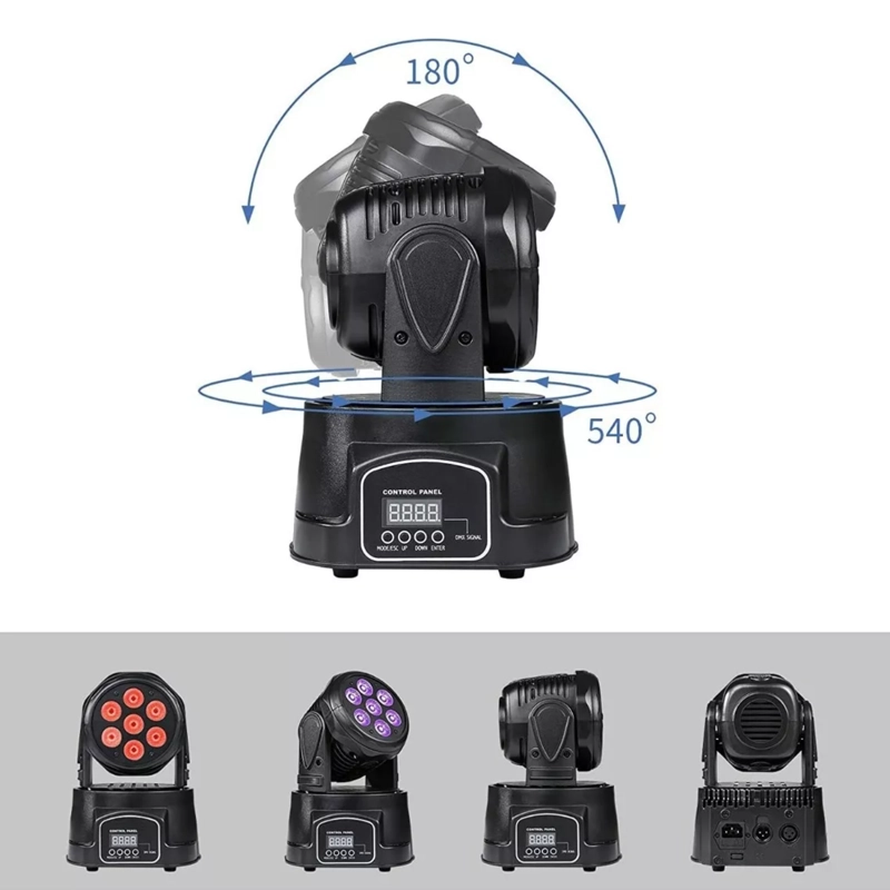 PACK 4 FOCOS LED MÓVIL ROBÓTICO FIESTA DISCOTHEQUE COLORES 220V - 4