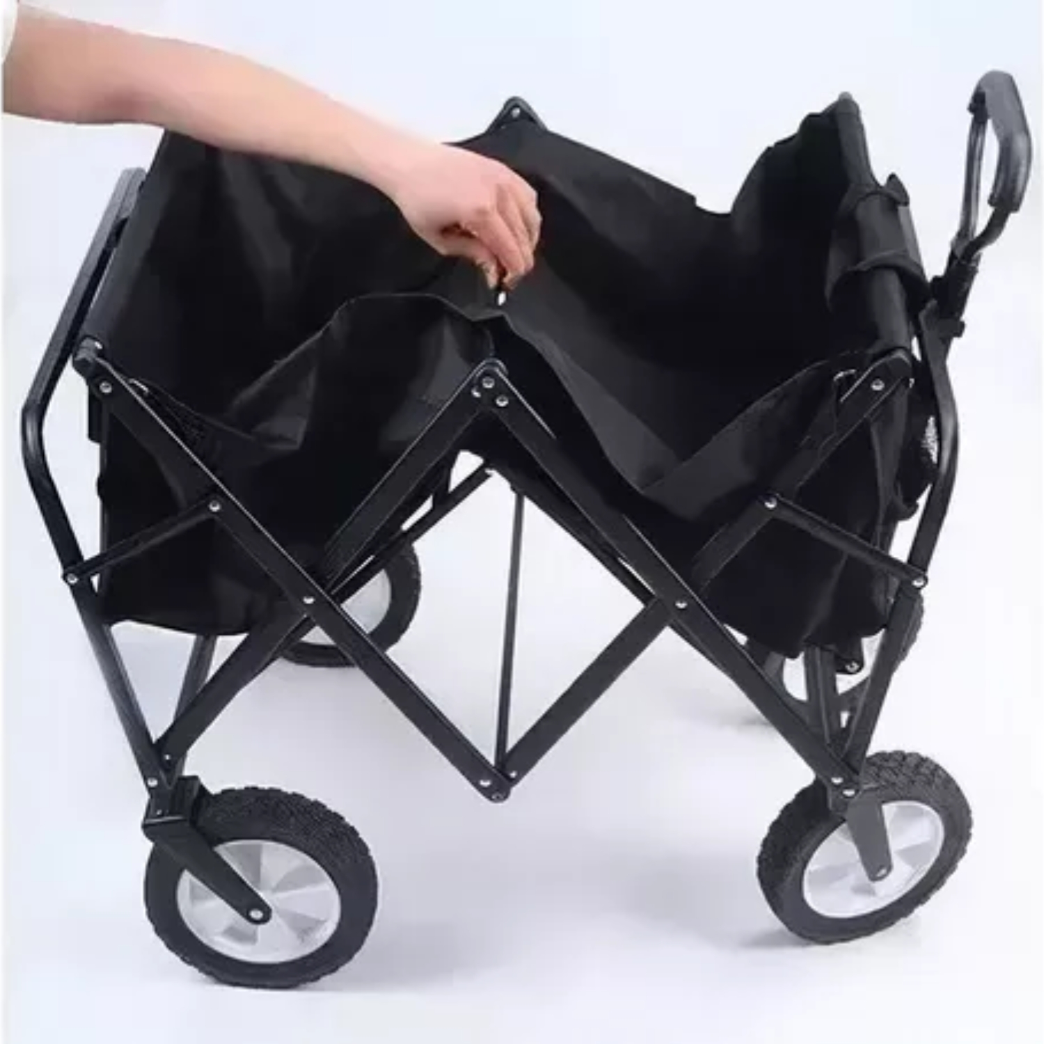 CARRITO COMPRAS PLEGABLE CAMPING PRO MAX NEGRO - 4