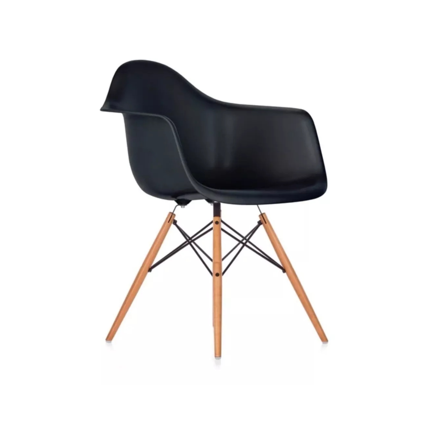 SILLA IMPORTCLICK NEGRO COMEDOR EAMES HOGAR BUTACA ESTRUCTURA - 1