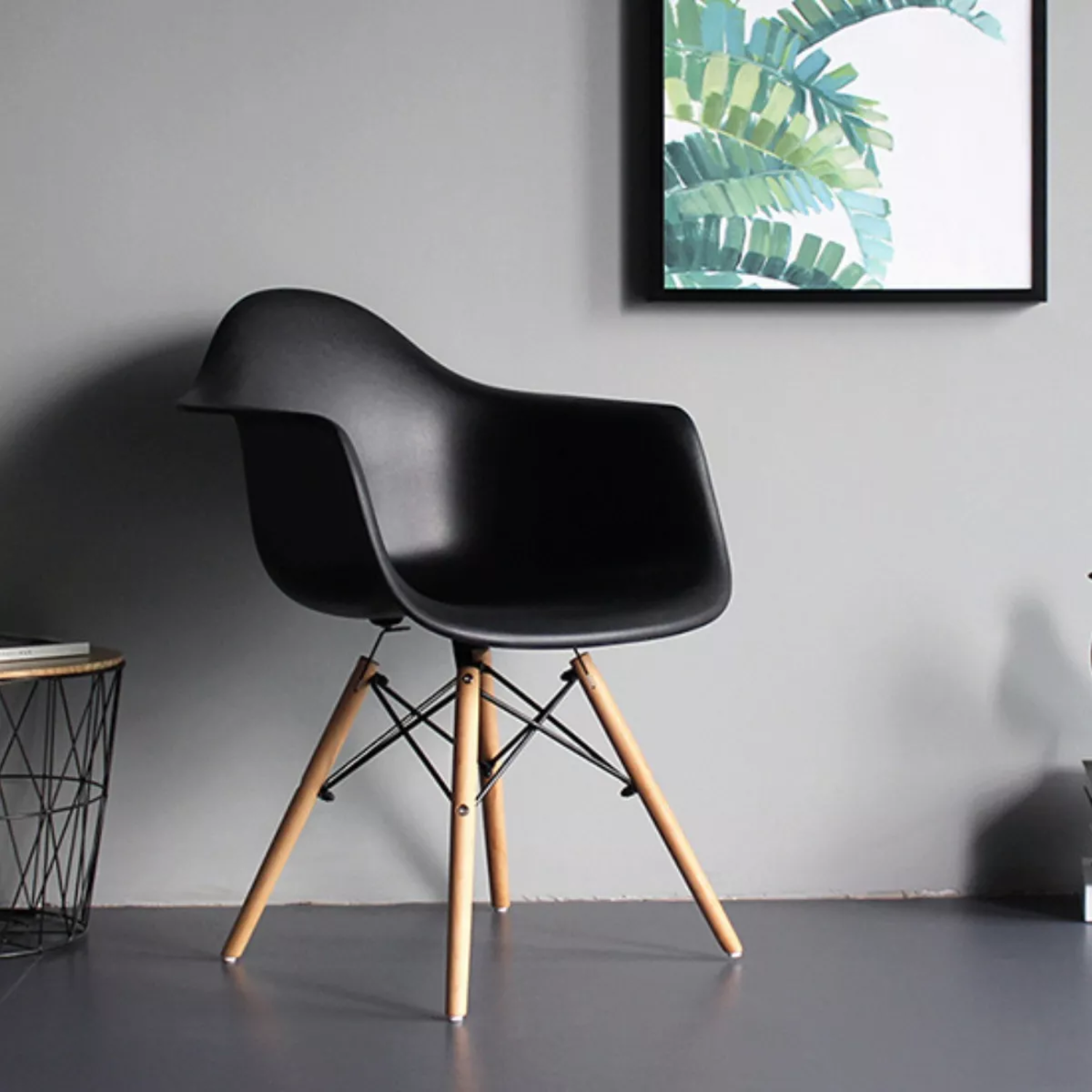 SILLA IMPORTCLICK NEGRO COMEDOR EAMES HOGAR BUTACA ESTRUCTURA - 5