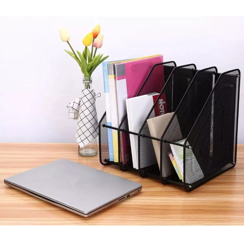 ORGANIZADOR LIBROS REVISTERO METAL ESCRITORIO 4 NIVELES 315X320X295 CM - 5