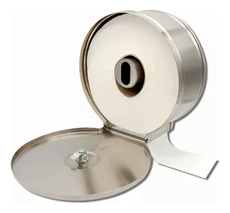 DISPENSADOR PAPEL HIGIE NICO ACERO INOXIDABLE 500 M LLAVES - 3
