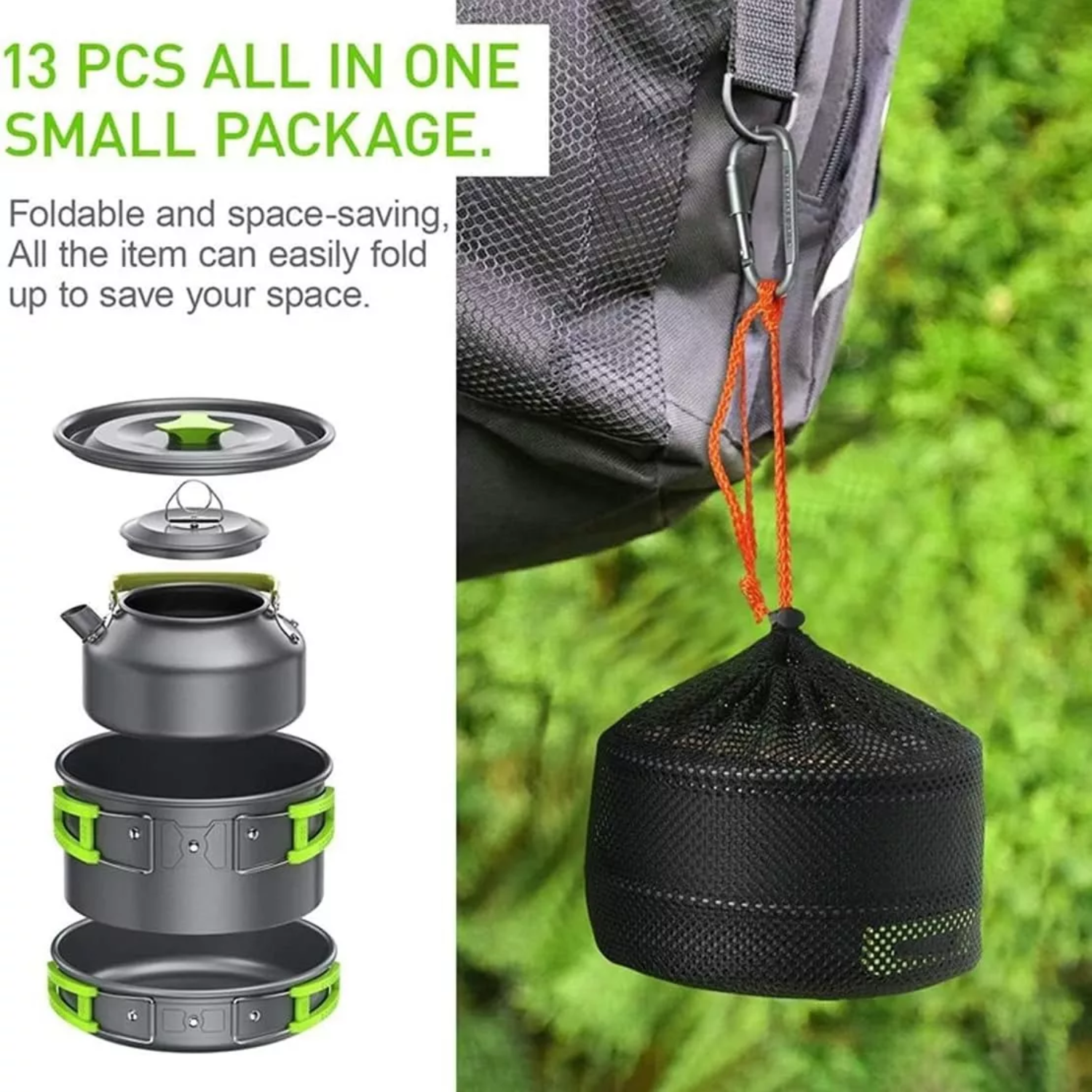 KIT COCINA CAMPING ULTRA LIGERO 8 PIEZAS SURTIDO - 5
