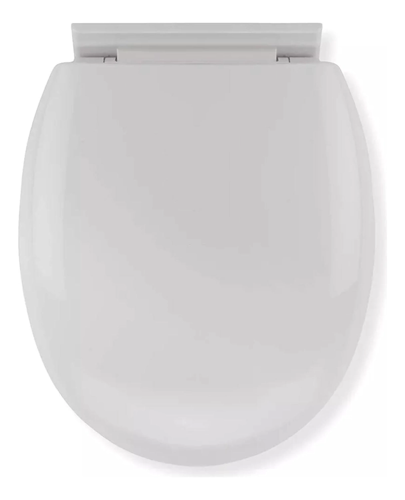 TAPA BAÑO WC ASIENTO INODORO REDONDO UNIVERSAL 6X36X42 CM BLANCO - 3