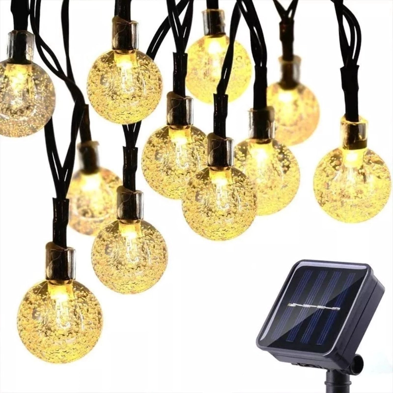 TIRA 30 LUCES SOLARES LED JARDIN HOGAR EXTERIORES 3V 6.5 M - 4