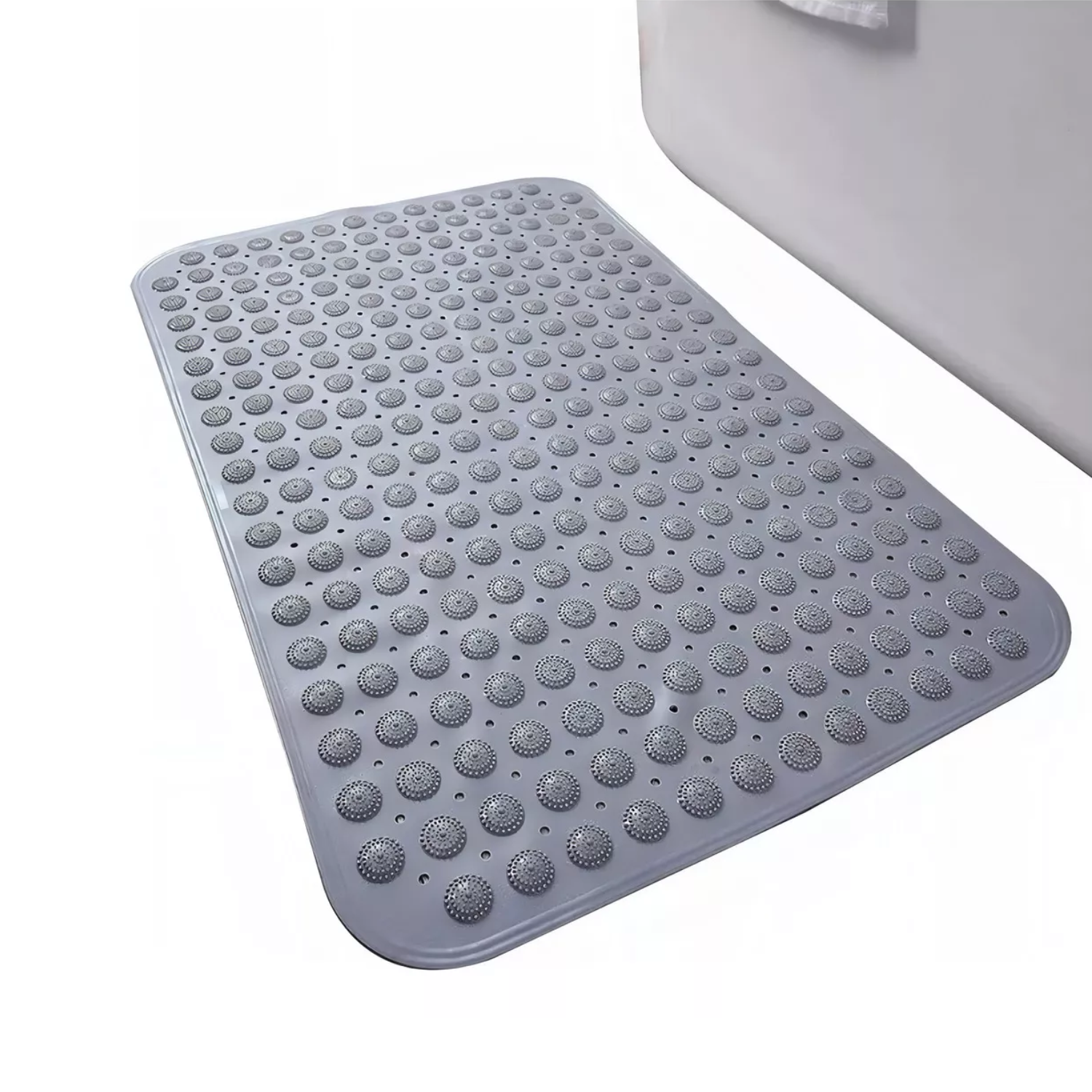 ALFOMBRA IMPORTCLICK TAPETE NATURAL GOMA ANTIDESLIZANTE PISO DUCHA BAÑO GRIS 60 X 90 CM - 2