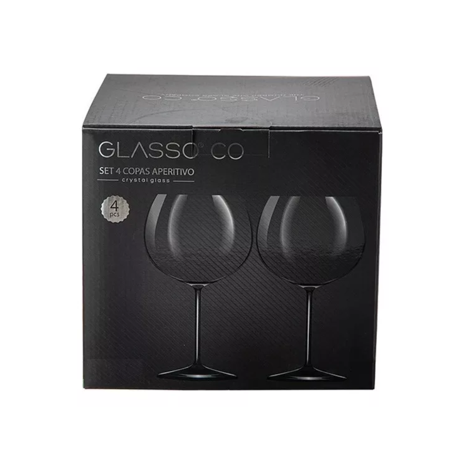 SET 4 COPAS APERITIVO CÓCTEL VIDRIO 640 ML TRANSPARENTE - 4