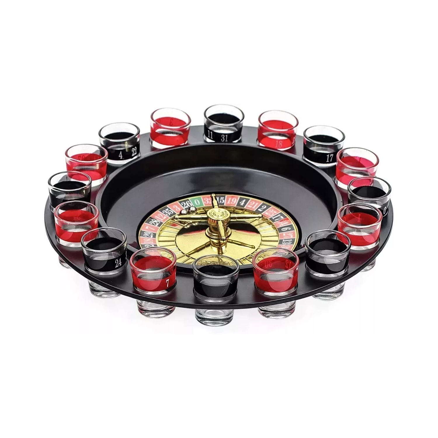 JUEGO MESA IMPORTCLICK RULETA GIRATORIA TRAGOS SHOTS 16 PIEZAS ADULTOS - 1