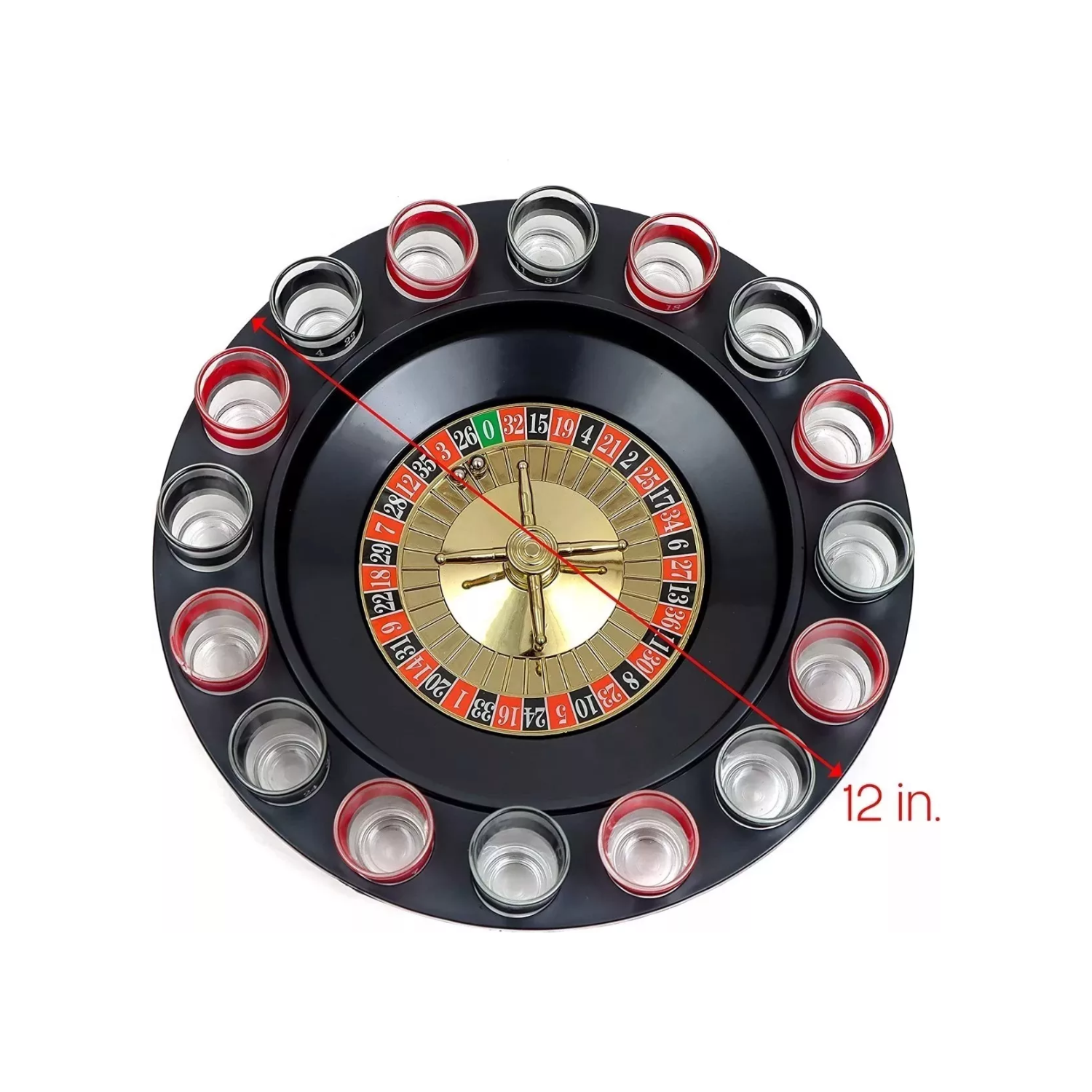 JUEGO MESA IMPORTCLICK RULETA GIRATORIA TRAGOS SHOTS 16 PIEZAS ADULTOS - 4