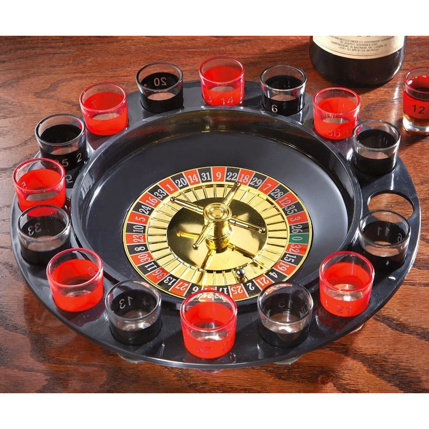 JUEGO MESA IMPORTCLICK RULETA GIRATORIA TRAGOS SHOTS 16 PIEZAS ADULTOS - 5