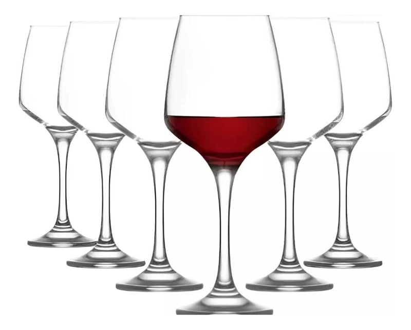 SET 6 COPAS VINO COCTEL VIDRIO 400 ML CRISTAL - 3