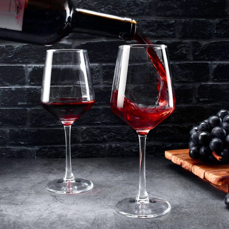 SET 6 COPAS VINO COCTEL VIDRIO 400 ML CRISTAL - 5