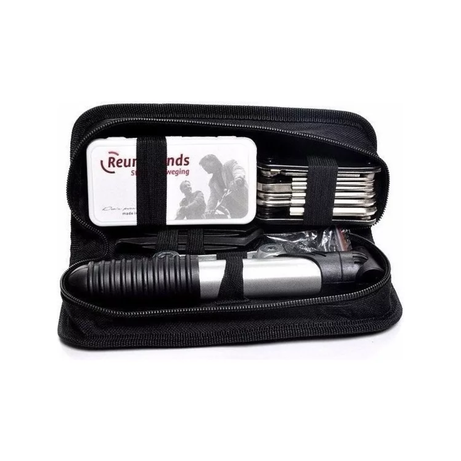 KIT HERRAMIENTAS REPARACIÓN PARA BICICLETAS + BOMBA NEUMÁTICOS - 2