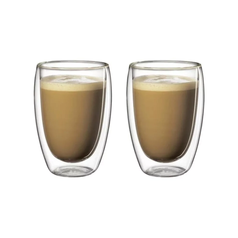 PACK 2 VASOS DOBLE PARED VIDRIO 473 ML TRANSPARENTE - 4