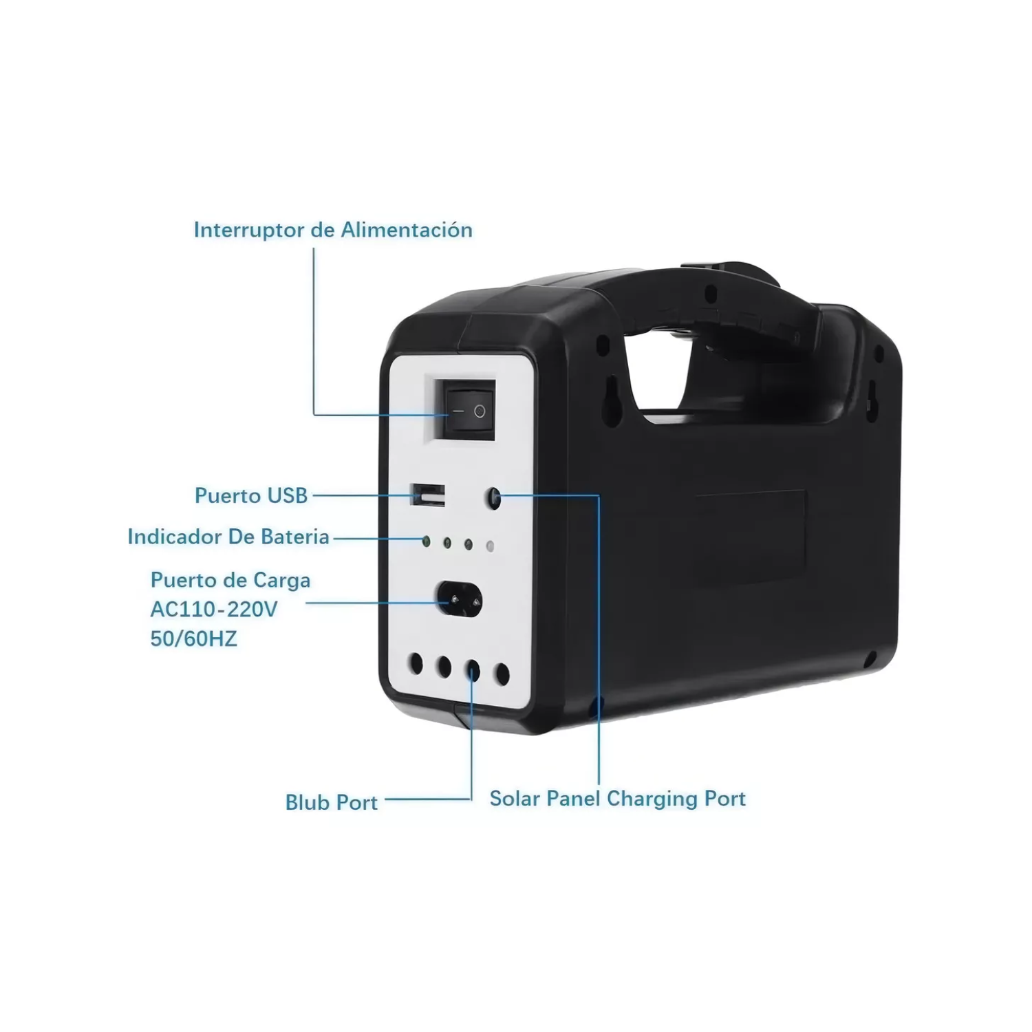 KIT CAMPING AMPOLLETAS LED SOLAR 36 HRS 220V USB - 4