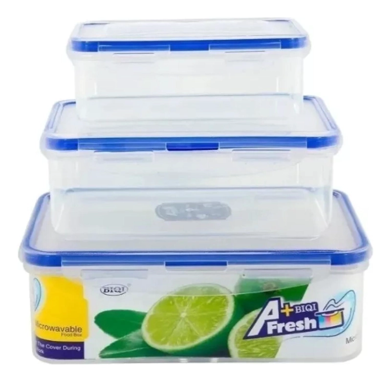 SET 3 TUPPER HERME TICO ALIMENTOS PLASTICO - 1