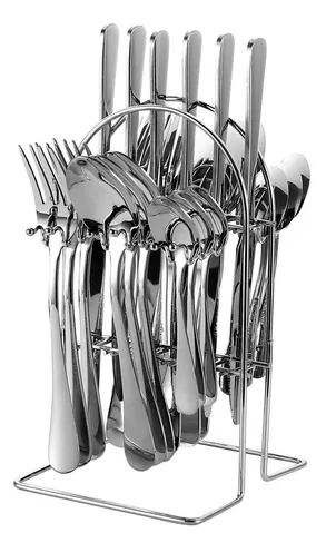 SET CUBIERTOS 24 PIEZAS ACERO INOXIDABLE DLX - 1