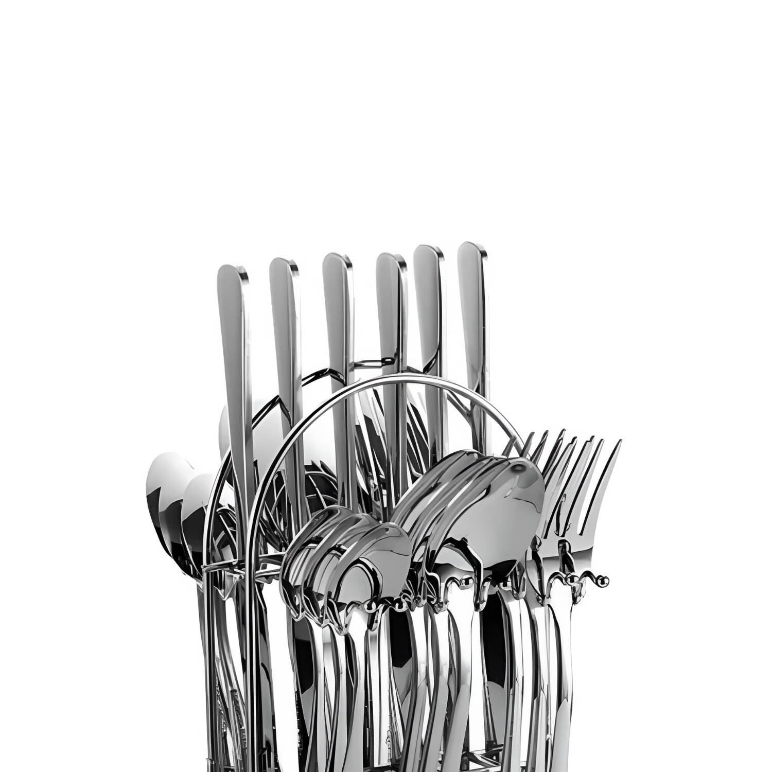 SET CUBIERTOS 24 PIEZAS ACERO INOXIDABLE DLX - 2