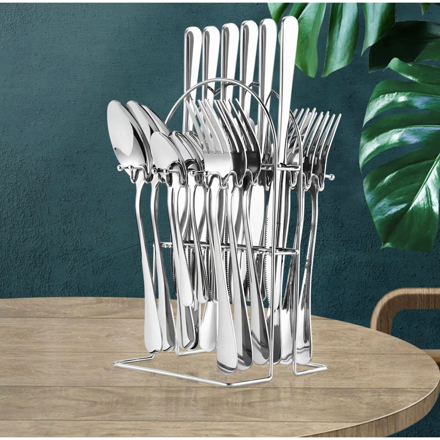 SET CUBIERTOS 24 PIEZAS ACERO INOXIDABLE DLX - 5