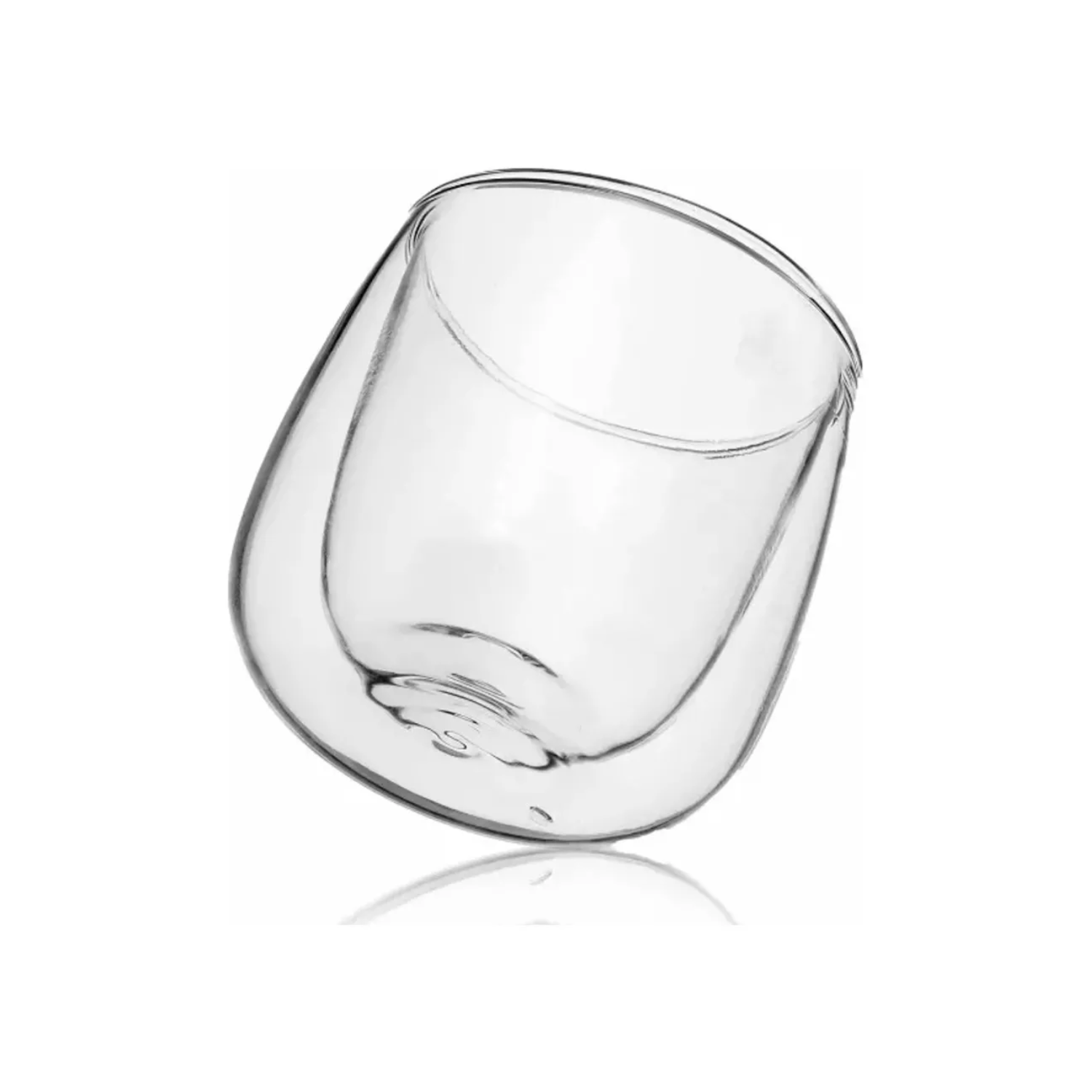 SET 4 TAZAS MUG CAFÉ EXPRESO DOBLE PARED VIDRIO 80 ML - 2
