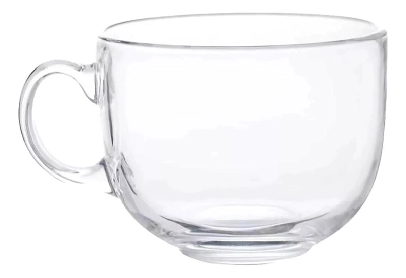 SET 6 TAZAS CAFE  TE  SIN PLOMO VIDRIO TEMPLADO 450 ML - 2