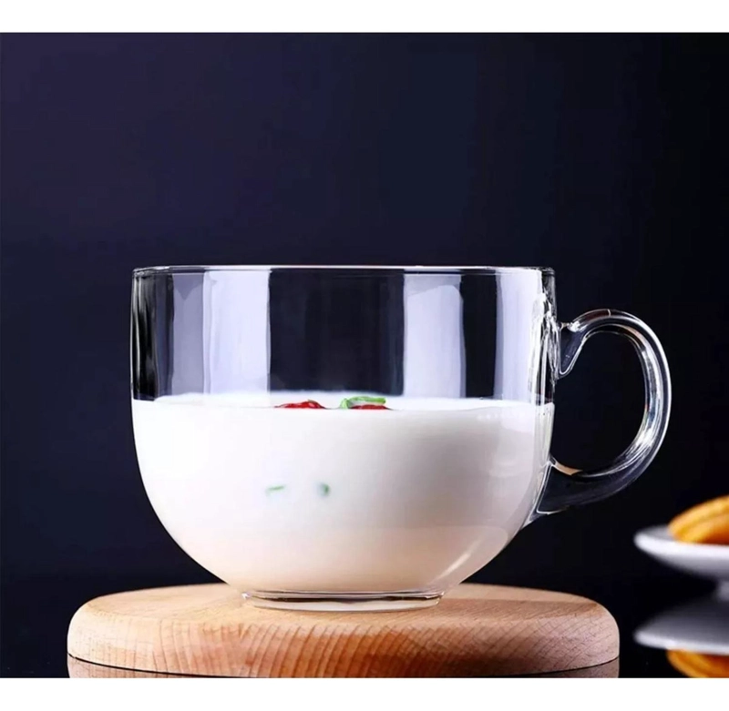 SET 6 TAZAS CAFE  TE  SIN PLOMO VIDRIO TEMPLADO 450 ML - 4