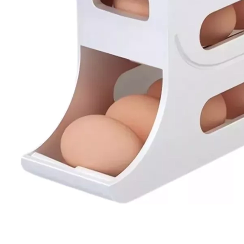 ORGANIZADOR PORTAHUEVOS 4 NIVELES 30 HUEVOS 35,9X7 CM BLANCO - 4