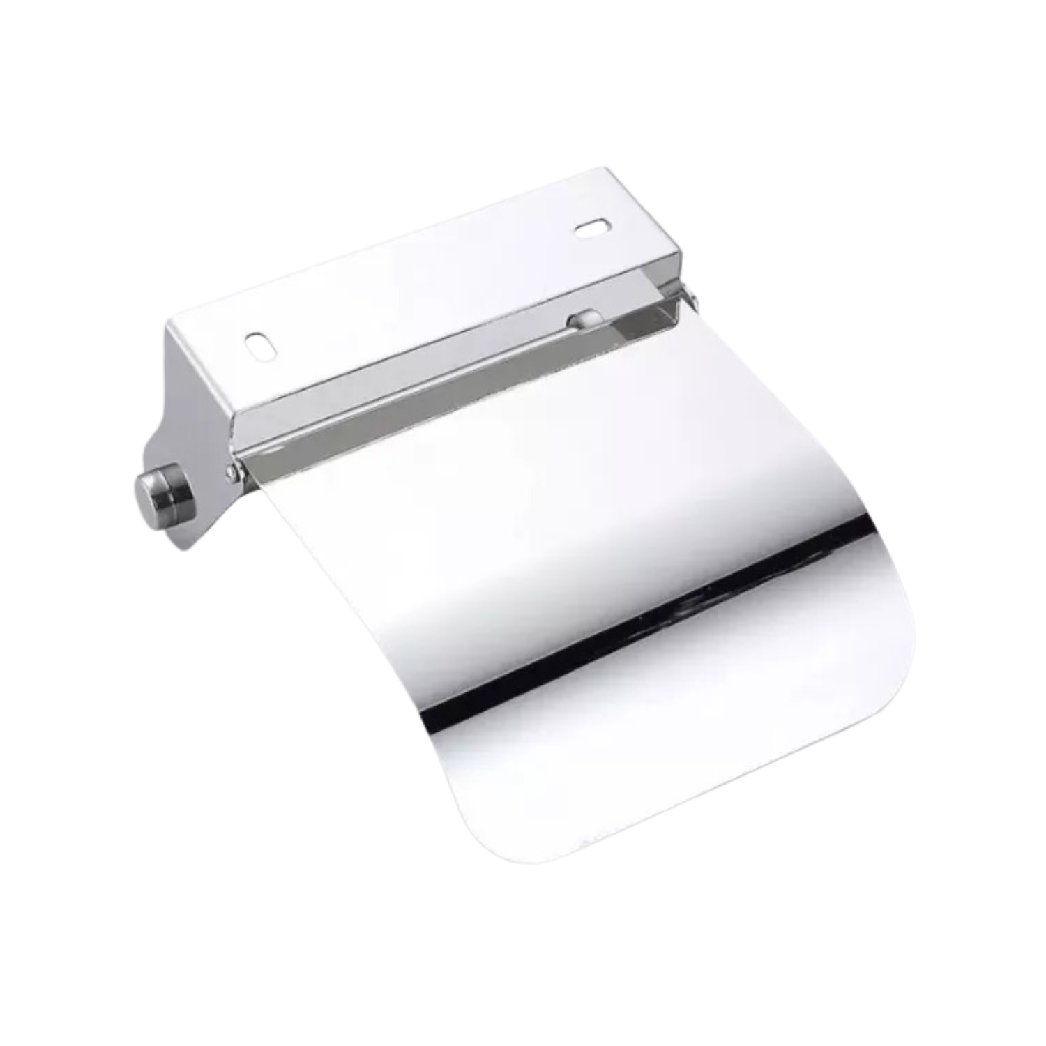 SOPORTE PAPEL HIGIÉNICO BAÑO ACERO INOXIDABLE 13X14X4,5 CM PLATEADO - 2