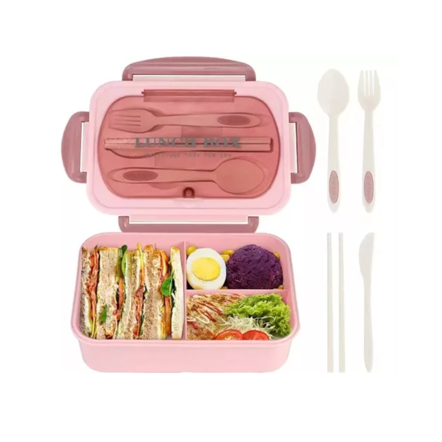 TUPPER CONTENEDOR MICROONDAS ALIMENTOS SERVICIO ROSADO - 1