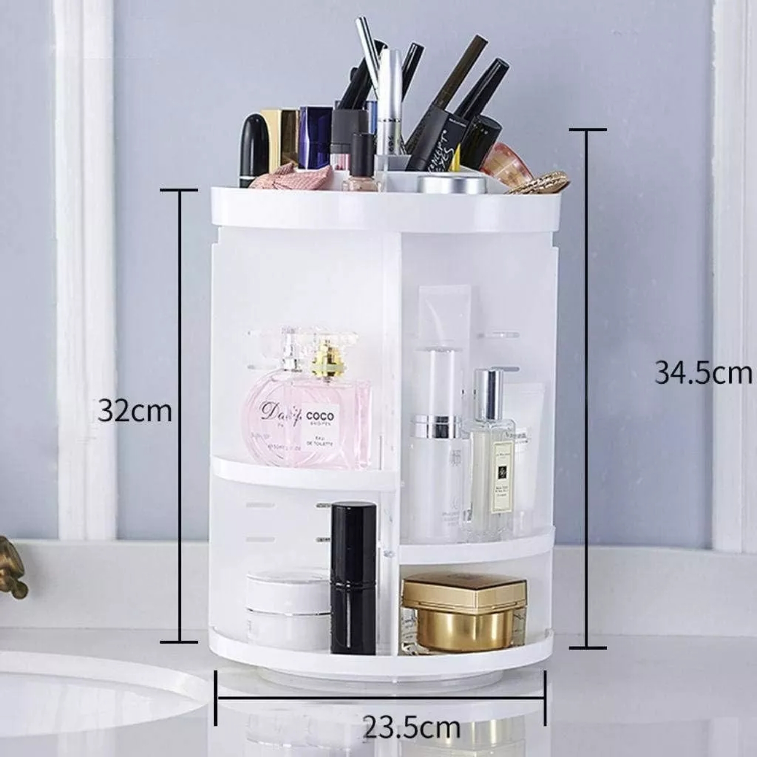 ORGANIZADOR MAQUILLAJE COSMETIQUERO GIRATORIO 360° - 5