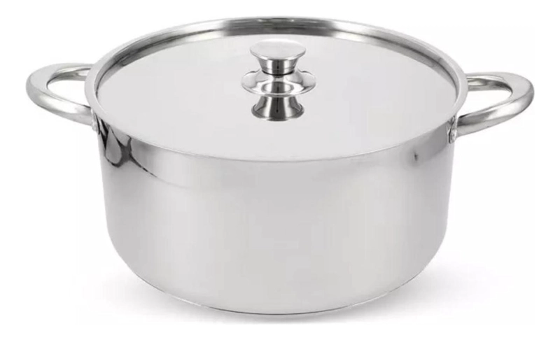 JUEGO BATERIA 6 PIEZAS OLLA COCINA ACERO INOXIDABLE PLATEADO - 3