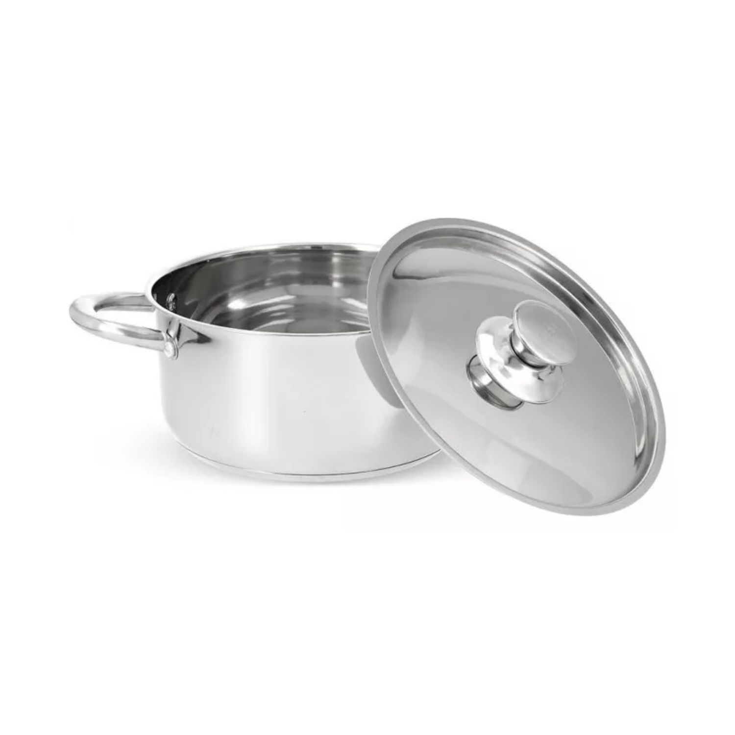 JUEGO BATERÍA 6 PIEZAS OLLA COCINA ACERO INOXIDABLE PLATEADO - 4