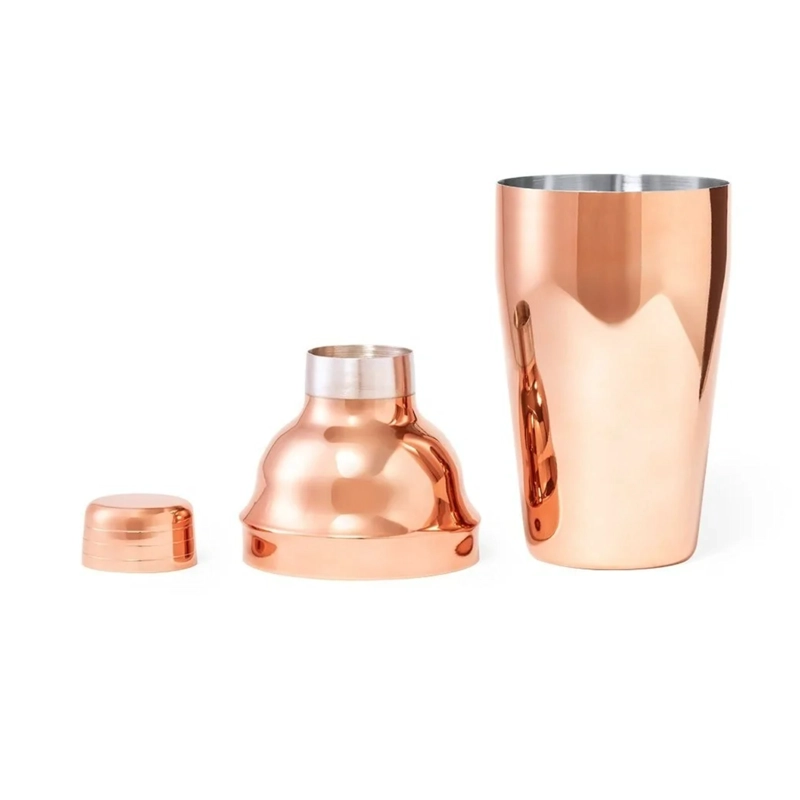 COCTELERA MEZCLADORA TRAGOS ACERO INOXIDABLE HAMBERLY 550 ML COBRE - 2