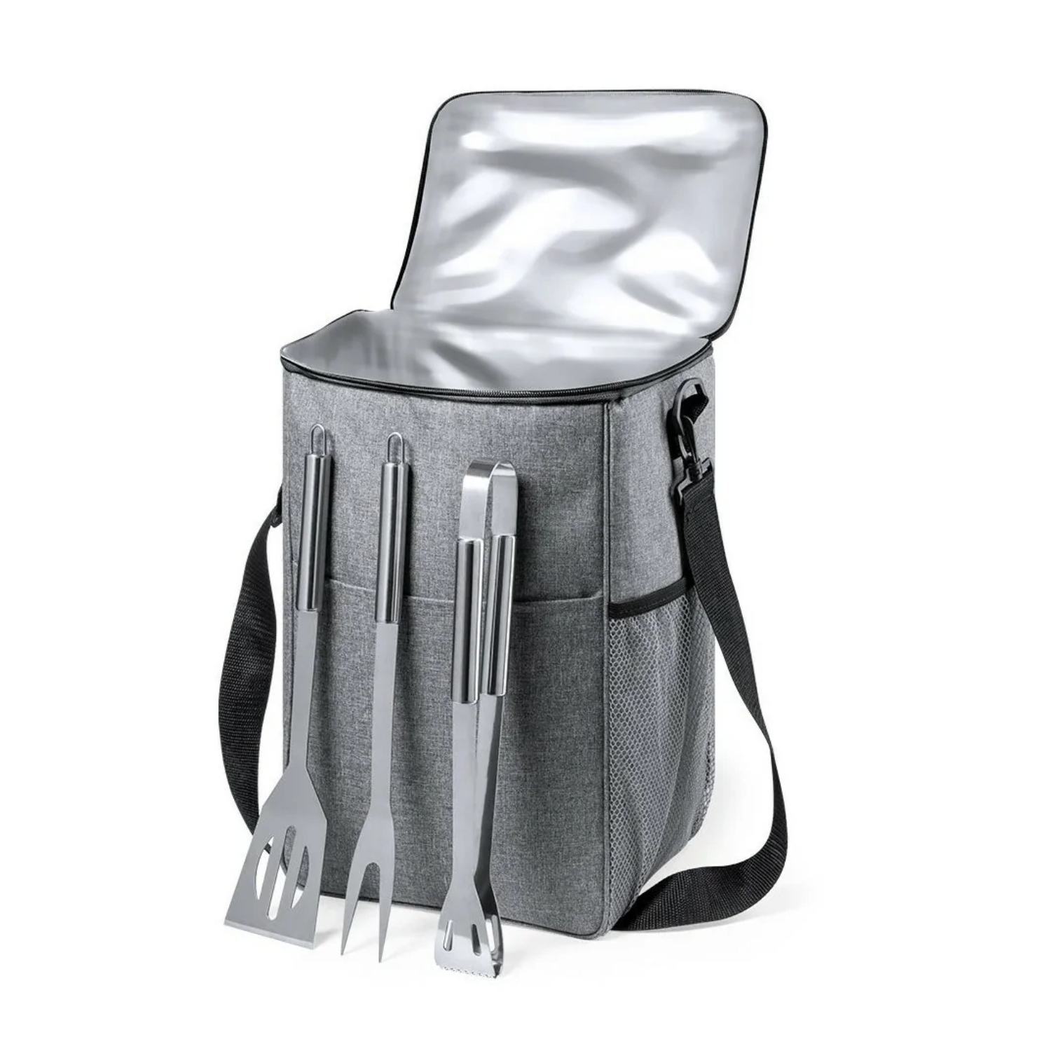 SET PARRILLERO BOLSO COOLER ARCADA 25X33X53 CM - 4