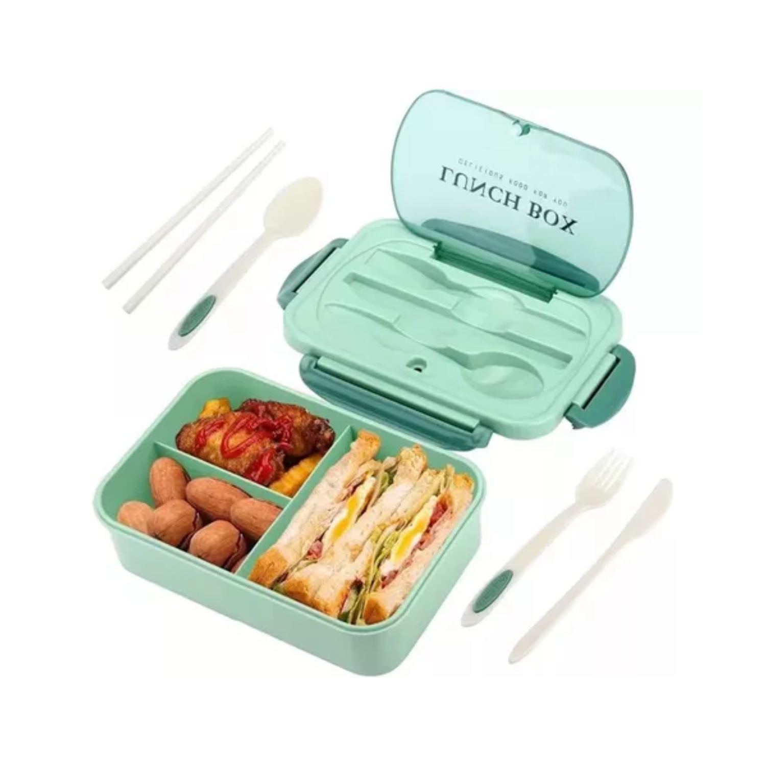 TUPPER CONTENEDOR MICROONDAS ALIMENTOS SERVICIO VERDE - 1