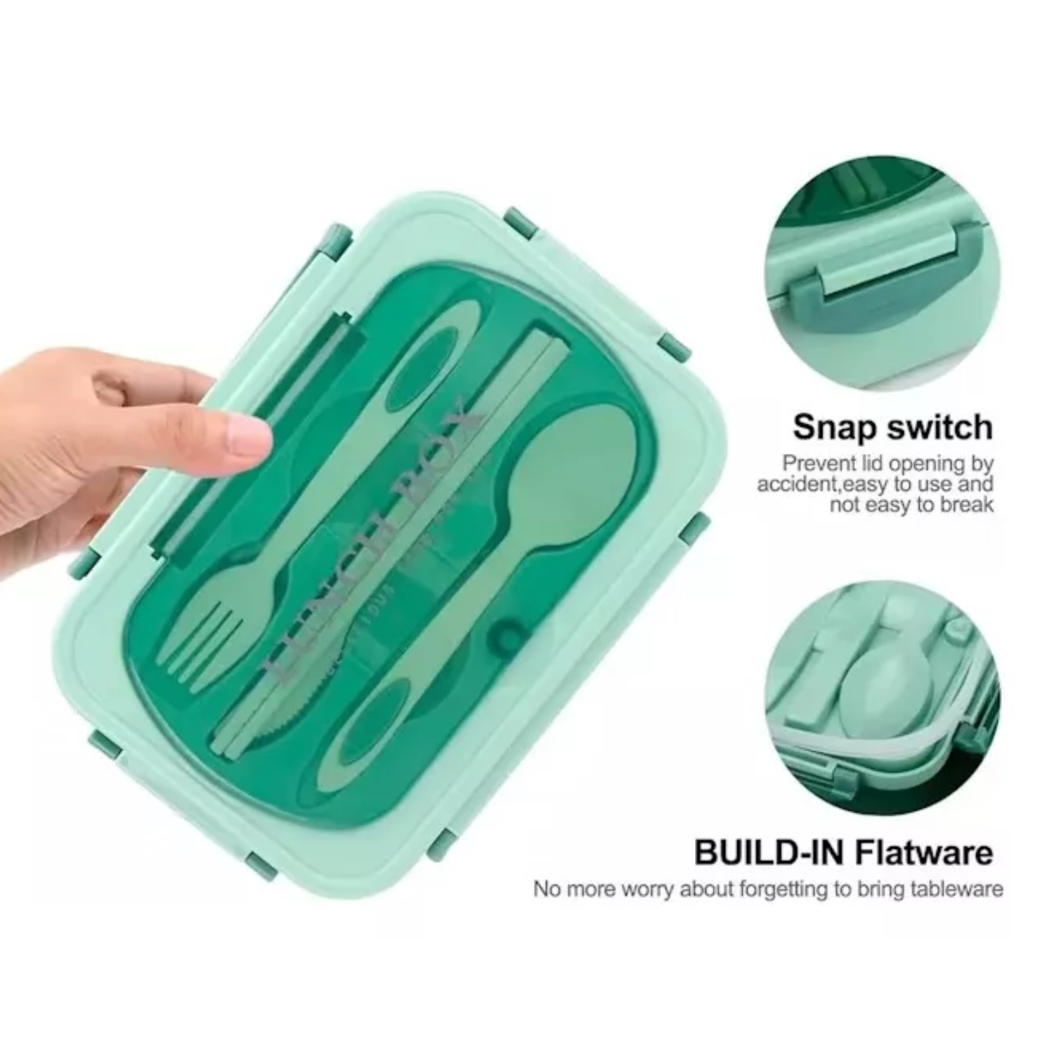 TUPPER CONTENEDOR MICROONDAS ALIMENTOS SERVICIO VERDE - 4