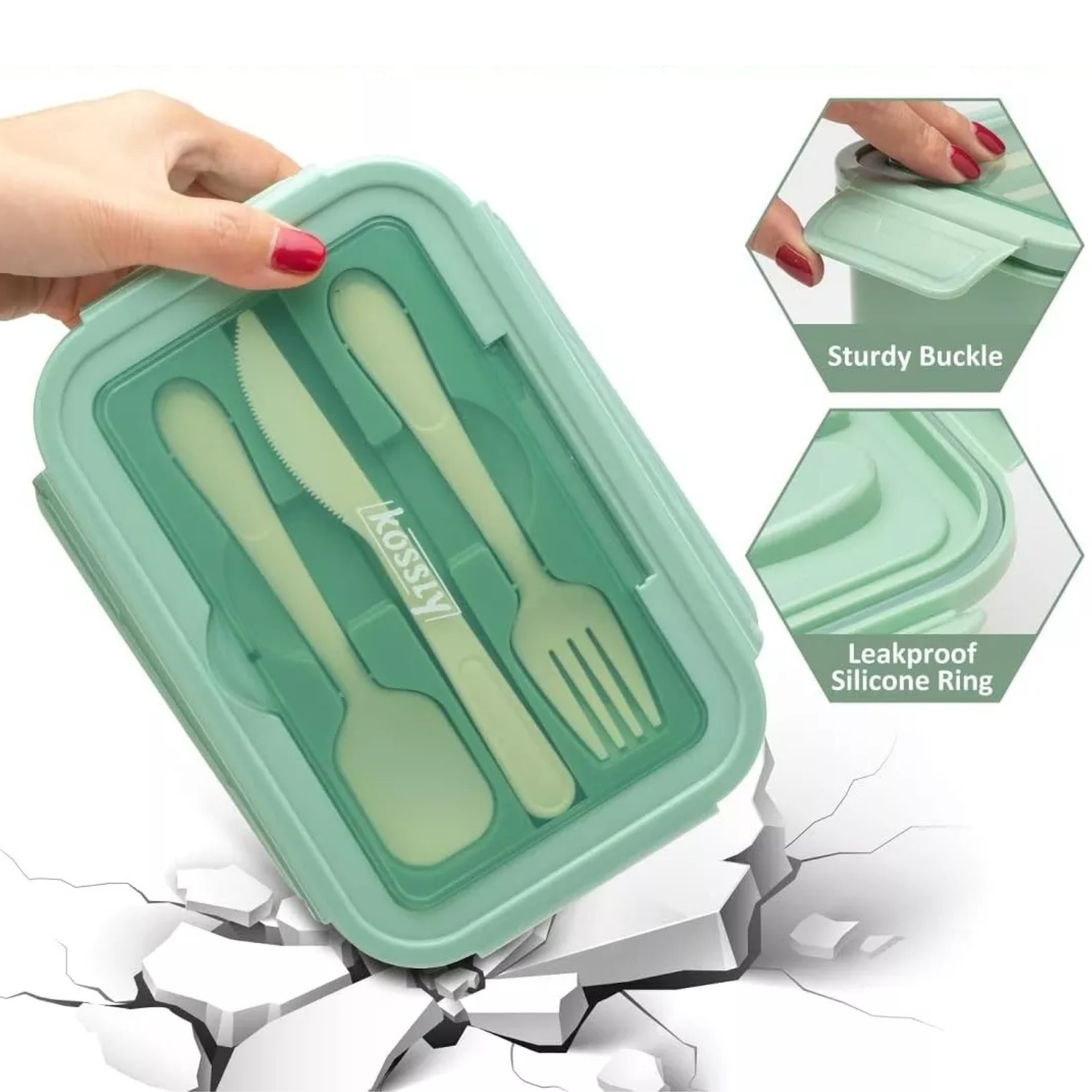 TUPPER CONTENEDOR MICROONDAS ALIMENTOS SERVICIO VERDE - 6