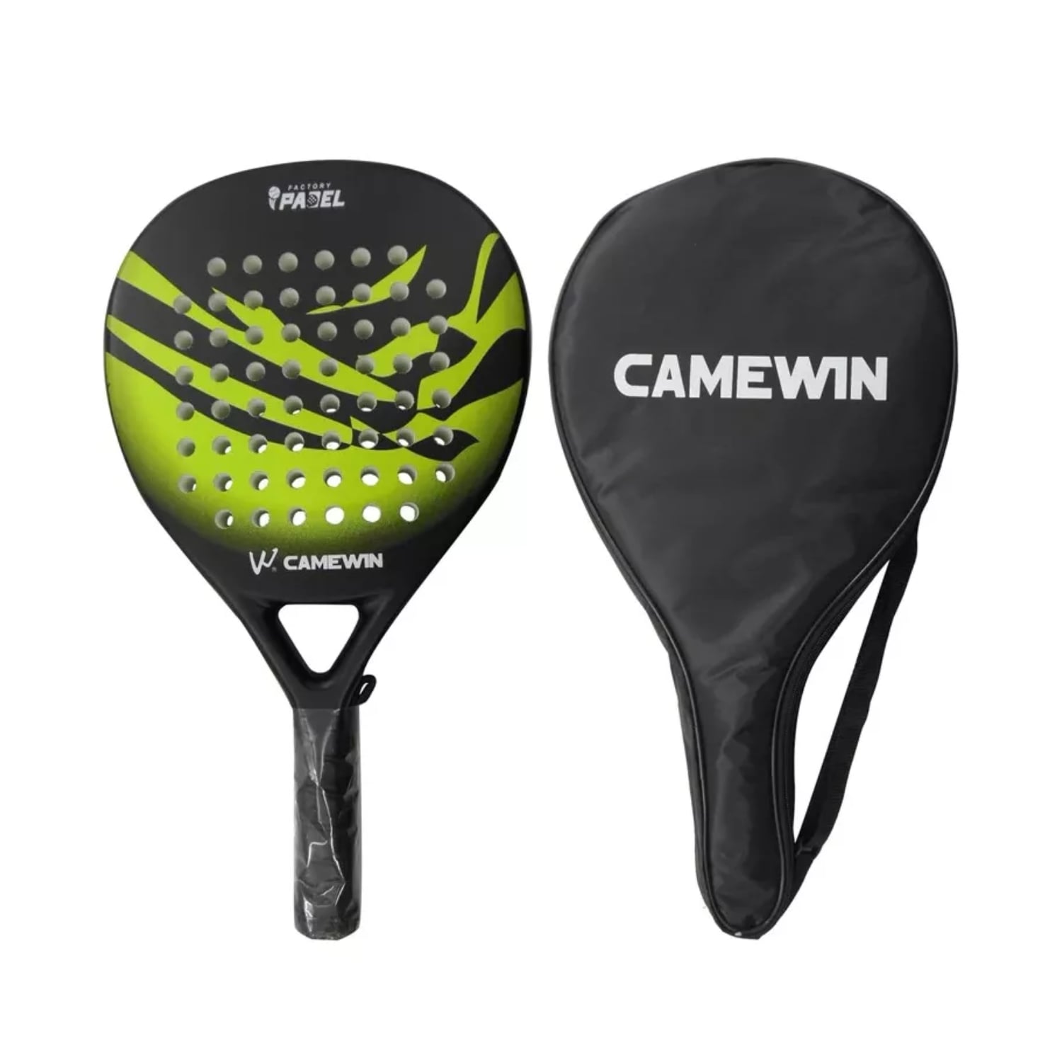PALA PÁDEL HÍBRIDO CARBÓN FIBRA 38 MM + BOLSO DEPORTE VERDE - 2