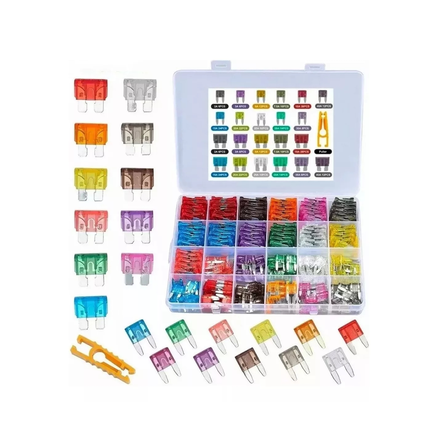 KIT 300PIEZAS FUSIBLES COCHE AUTOMOTRIZ CAJA - 1