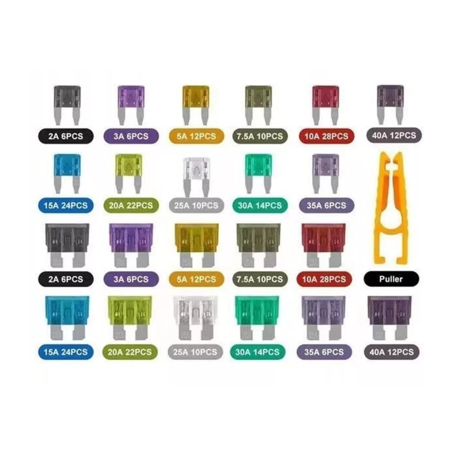 KIT 300PIEZAS FUSIBLES COCHE AUTOMOTRIZ CAJA - 2