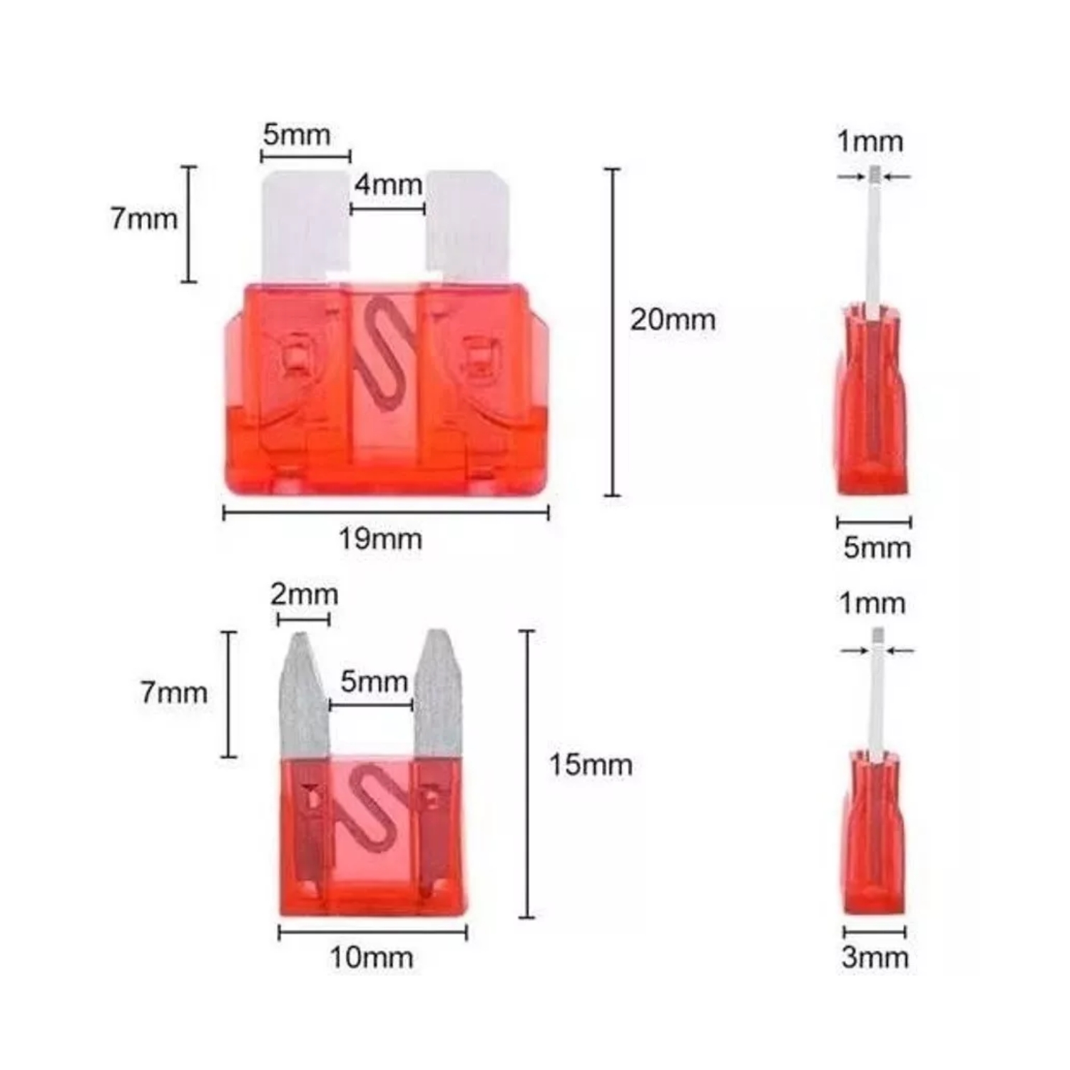 KIT 300PIEZAS FUSIBLES COCHE AUTOMOTRIZ CAJA - 6