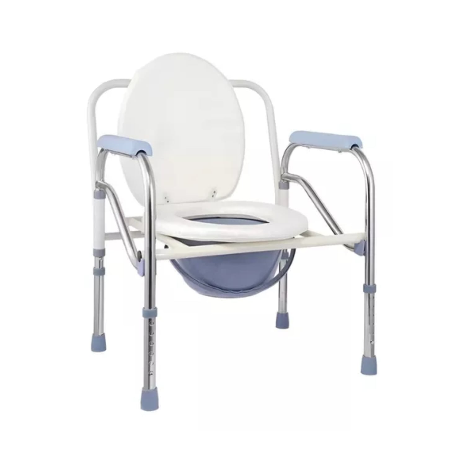 BAÑO INODORO WC PORTÁTIL PLEGABLE SILLA DUCHA BLANCO - 1