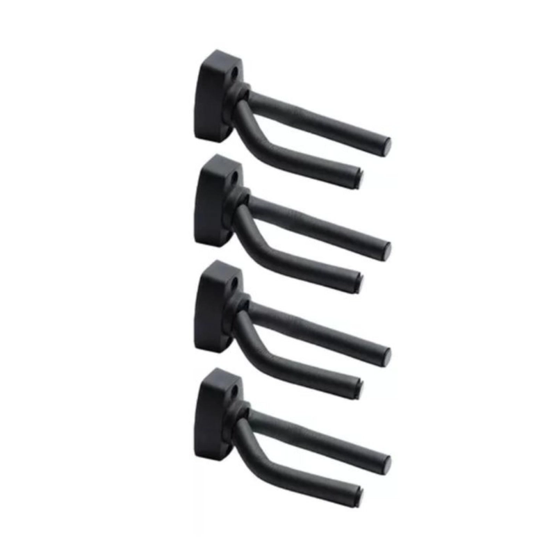 PACK 4 SOPORTE GUITARRA PARED COLGADOR BAJO UKELELE NEGRO - 1