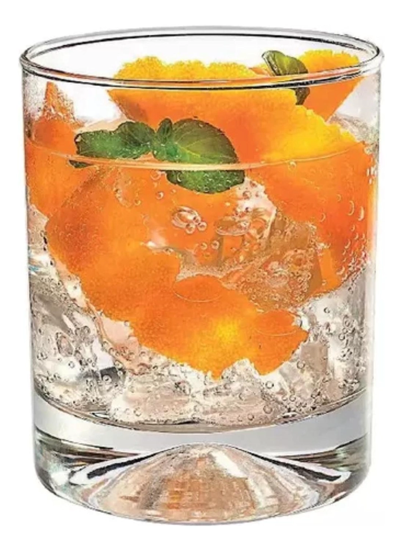 SET 6 VASOS WHISKY MANHATTAN VIDRIO 340 ML - 2