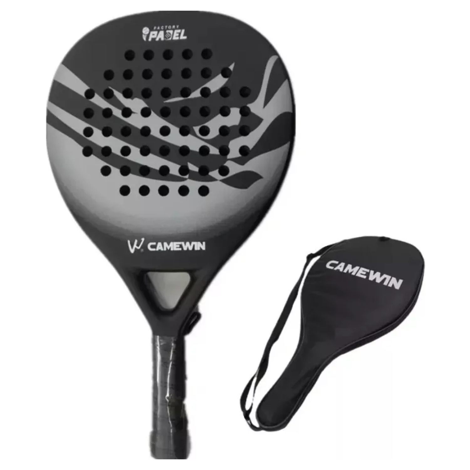 PALA PÁDEL CARBONO HÍBRIDO 38MM + BOLSO DEPORTE GRAFITO - 2