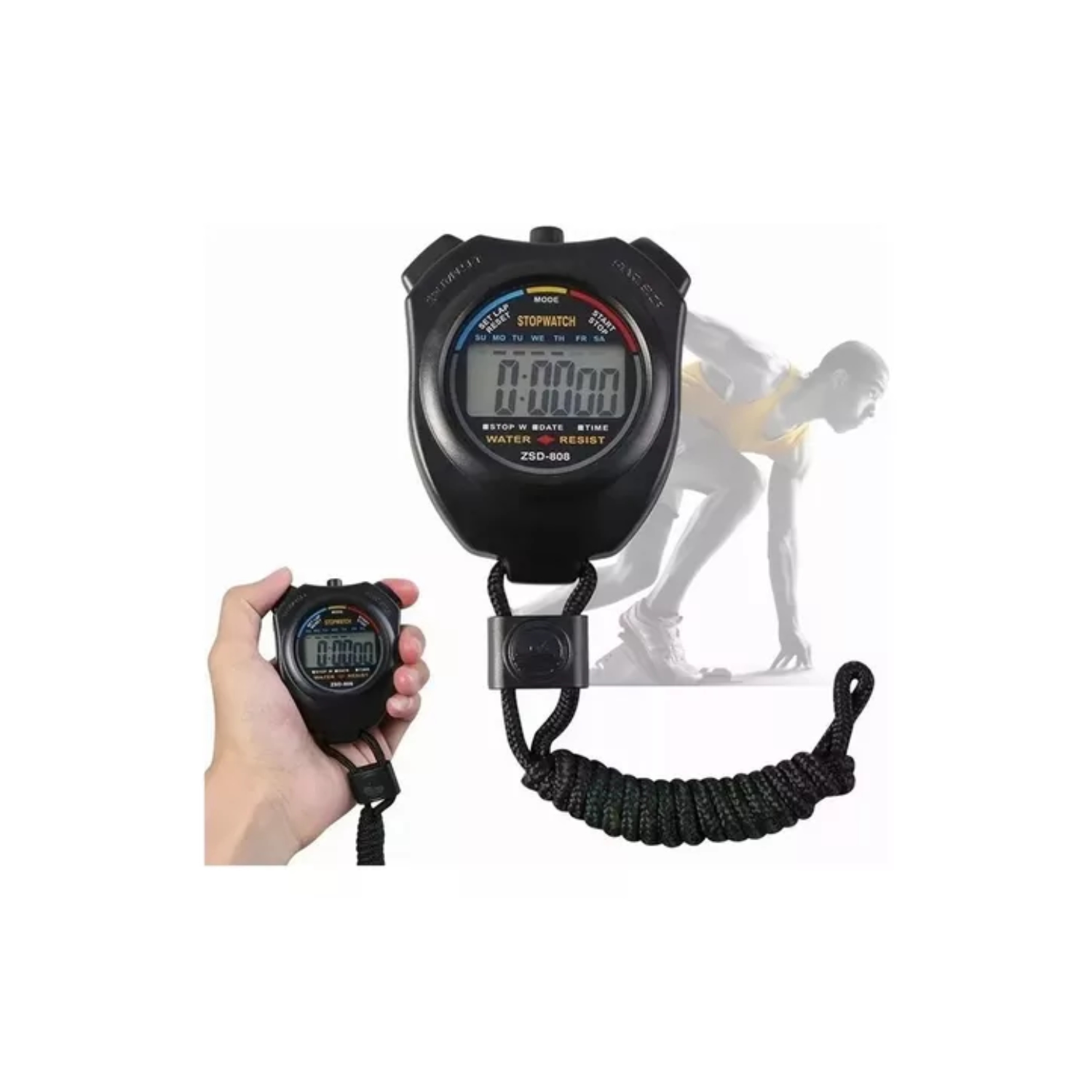 CRONÓMETRO RELOJ DIGITAL IMPERMEABLE DEPORTIVO - 3