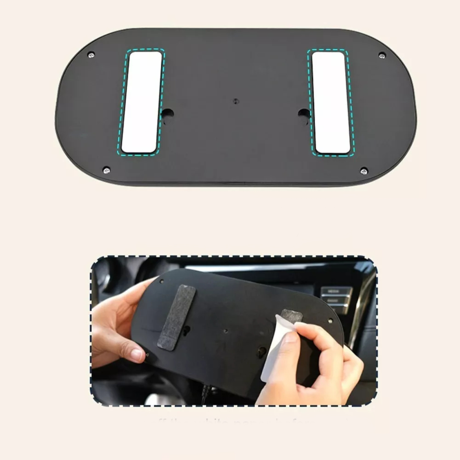 MINI VENTILADOR AUTOMÓVIL USB DOBLE 5 ASPAS PORTÁTIL NEGRO - 3