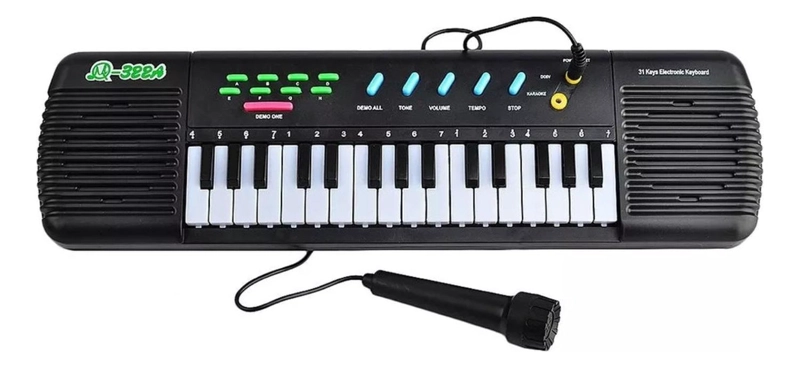 ORGANO TECLADO PIANO MUSICAL INFANTIL MICROFONO 31 TECLAS - 1