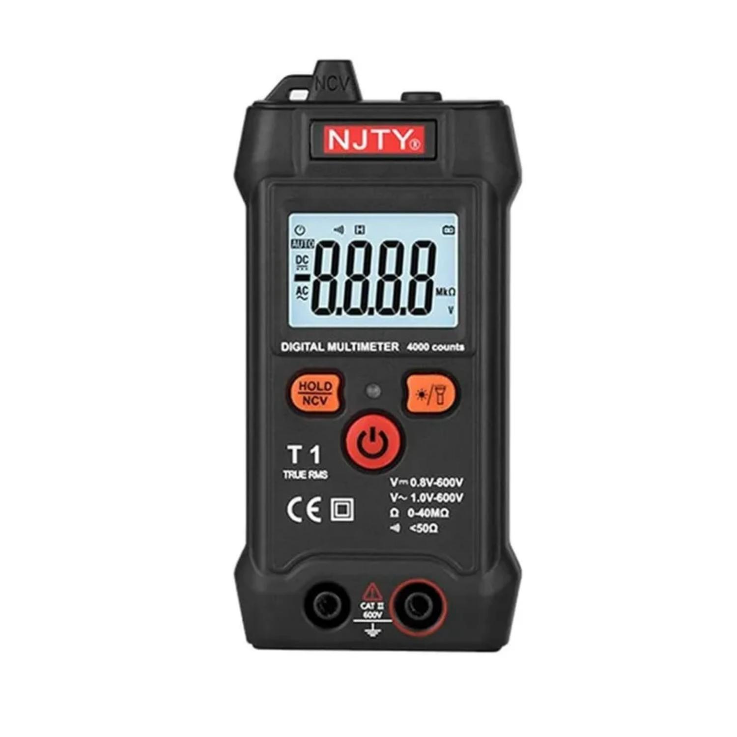 TESTER DIGITAL INTELIGENTE AMPERAJE VOLTAJE 55X20X122 MM NEGRO - 1